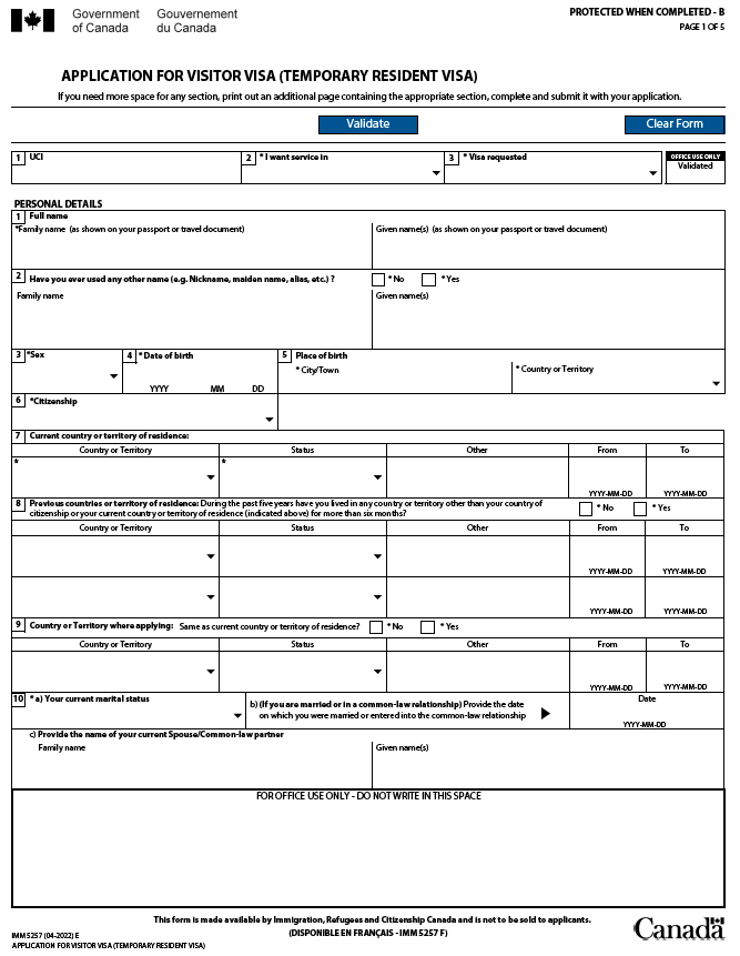APP FORM 1 TTN immigration - TTN immigration App Form 1